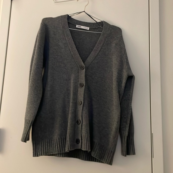 Zara oversized grey cardigan - Picture 2 of 6